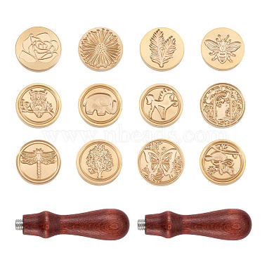 Saddle Brown Wood Wax Seal Stamps