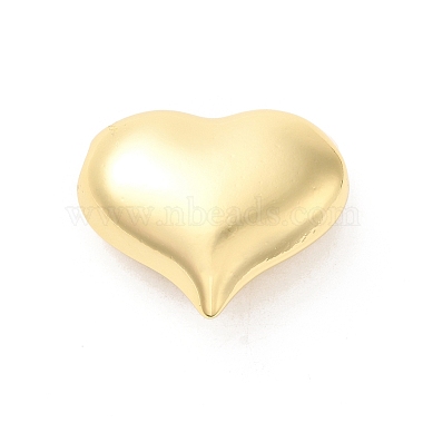 Real 18K Gold Plated Heart Brass Beads