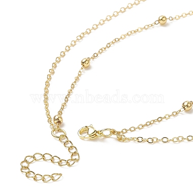 Brass Satellite Chains Double Layer Necklace(NJEW-TA00072)-6
