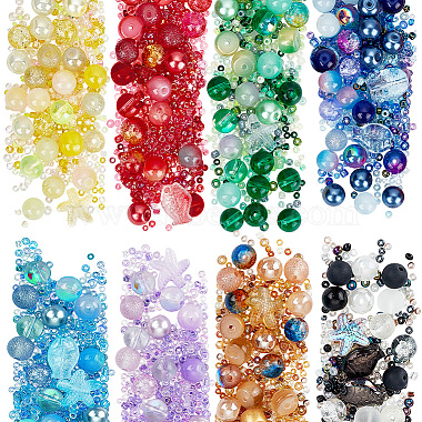 Mixed Color Mixed Shapes Glass Beads