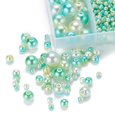 497Pcs 5 Style Rainbow ABS Plastic Imitation Pearl Beads(OACR-YW0001-07E)-6