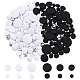 144Pcs 12 Style Plastic with Cotton Cloth Shank Buttons(BUTT-GA0001-10)-1