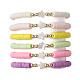 6Pcs 6 Color Polymer Clay Heishi Surfer Stretch Bracelets Set(BJEW-JB09732-02)-1