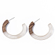 Resin & Walnut Wood Stud Earring Findings(RESI-R425-01-A03)-1