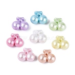 Textured Opaque Acrylic Beads, Cherry, Mixed Color, 18x21.5x11.5mm, Hole: 2.7mm, about 263pcs/500g(OACR-N160-13)