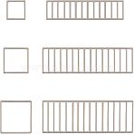 304 Stainless Steel Linking Ring, Square, Stainless Steel Color, 12~20x12~20x0.8mm, 36pcs/box(STAS-UN0008-42P)