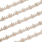 5 Yards Polyester Wavy Roll Ribbons, Clothing Ornament Accessories, Dark Khaki, 1-5/8 inch(40mm), about 5.00 Yards(4.57m)/Set(OCOR-ME0001-17)