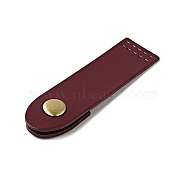 Arch Cowhide Leather Sew on Purse Clasps, Brass Snap Button Bag Mouth Buckle, Suitcase Bag Anti-Theft Parts, Dark Red, 8.95x2.55x0.95cm, Hole: 0.6x2mm(FIND-D027-04A)