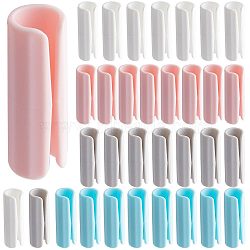 32Pcs 4 Colors ABS Plastic Bed Sheet Grippers, Fasteners Bed Sheet Clip, Quilt Fixator, Column, Mixed Color, 49.5x17.5mm, Inner Diameter: 12.5mm, 8pcs/color(AJEW-GF0007-28)