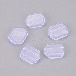 Comfort Silicone Earring Pads, Clip Earring Cushions, for Clip-on Earrings, Clear, 14x12x3mm, Hole: 10x1.2mm(KY-L078-01B)
