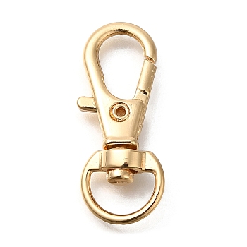 Alloy Swivel Lobster Claw Clasps, Long-Lasting Plated, Light Gold, 31x12x5mm, Hole: 9x7mm