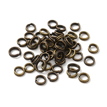 Brass Split Rings, Double Loops Jump Rings, Cadmium Free & Lead Free, Antique Bronze, 1.4x5mm, about 4.3mm inner diameter, about 4024pcs/400g