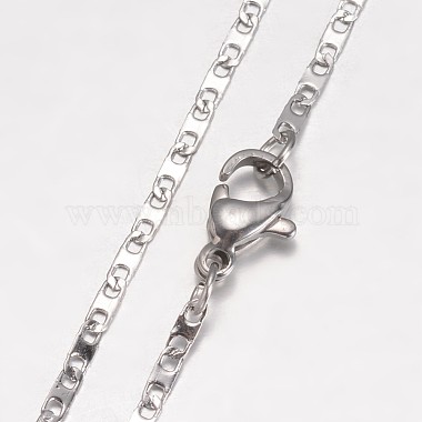 Non-Tarnish 304 Stainless Steel Necklace(X-MAK-K062-11B-P)-2