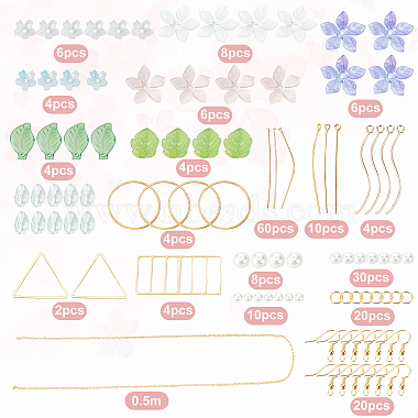 DIY Flower Dangle Earring Making Kit(DIY-SC0020-07)-2