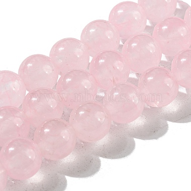 Pink Round Malaysia Jade Beads