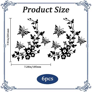 Водонепроницаемые наклейки на автомобиль из ПВХ с изображением бабочек и цветов(DIY-WH0349-204B)-2