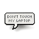 私のラップトップに触れないでください心に強く訴える引用エナメルピン(JEWB-Z010-03A-EB)-1