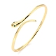 Green Cubic Zirconia Snake Wrap Cuff Bangle(BJEW-I298-15G)-3