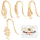 24Pcs 4 Style Brass Micro Pave Clear Cubic Zirconia Earring Hooks(KK-BBC0012-32)-1