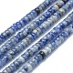Натуральное синее пятно нитки из бисера яшмы(G-F631-A17)-1