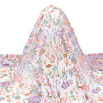 Polyester Fabric, Clothing Accessories, Flower Pattern, Colorful, 1500~1600x1mm(DIY-WH0504-787)