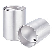 304 Stainless Steel Car Ashtray with Lid, Portable Ashtray for Car, Mini Car Trash Can, Stainless Steel Color, 92x68.5mm, Inner Diameter: 66mm(AJEW-WH0307-36)