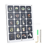 Acrylic with Felt Commemorative Coin Display Tray, Desktop Coin Organizer Holder, Rectangle, White, 266x210x9.5mm(AJEW-WH0471-110A)