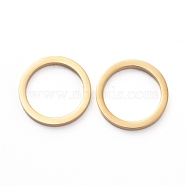 Vacuum Plating 304 Stainless Steel Linking Rings for Jewelry Making, Manual Polishing, Ring, Golden, 13x1.5mm, Inner Diameter: 11mm(X-STAS-G215-26-G02)
