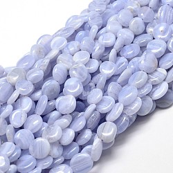 Natural Blue Lace Agate Gemstone Nuggets Bead Strands, Tumbled Stone, 9~12x8~13x5~7mm, Hole: 1mm, about 15.3 inch~15.7 inch(G-J336-22)