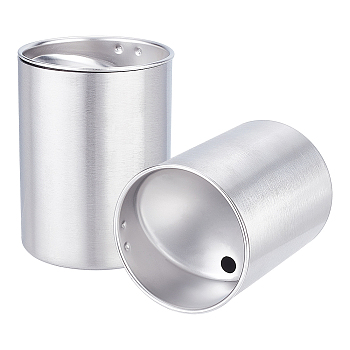 304 Stainless Steel Car Ashtray with Lid, Portable Ashtray for Car, Mini Car Trash Can, Stainless Steel Color, 92x68.5mm, Inner Diameter: 66mm