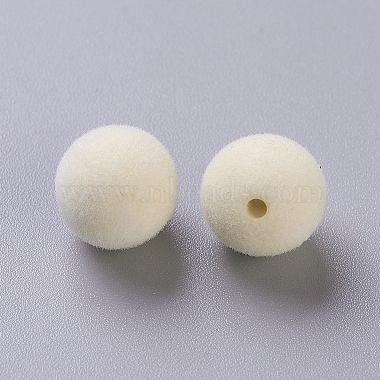 Flocky Acrylic Beads(OACR-I001-10mm-L17)-2