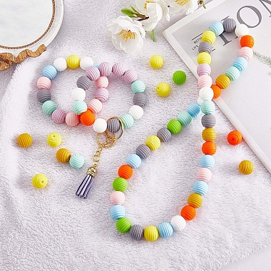 100Pcs Silicone Beads 15mm Honeycomb Silicone Bead Colorful Loose Spacer  Beads Silicone Bead kit for DIY Bracelet Necklace Keychain Making Craft,  Mixed Color, 15mm, Hole: 2mm
