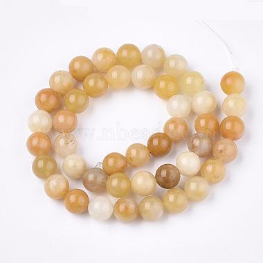 Chapelets de perles en jade topaze naturelle(G-S259-45-8mm)-2