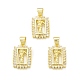 Rack Plating Brass Micro Pave Clear Cubic Zirconia Pendants(KK-C011-40G)-3