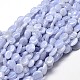 Natural Blue Lace Agate Gemstone Nuggets Bead Strands(G-J336-22)-1