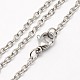 Trendy Unisex 304 Stainless Steel Cable Chain Necklaces(NJEW-M057-B-01)-1