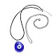 Ожерелья подвески в виде слезы лэмпворк сглаз(NJEW-JN02322)-1
