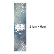 Starry Sky Theeme Handmade Soap Paper Tag, Both Sides Coated Art Paper Tape with Tectorial Membrane, for Soap Packaging, Rectangle with Word Natural HANDMADE May you come into a good fortune!, Slate Gray, 210x50mm(DIY-WH0243-380)