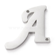304 Stainless Steel Links Connectors, Initial Letter, Letter.A, A: 17x16x1.5mm, Hole: 0.9mm(X-STAS-J027-01A)