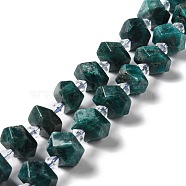 Natural Apatite Beads Strands, Faceted Polygon, 13~17x10.5~14x7.5~17mm, Hole: 1~1.2mm, about 24~27pcs/strand, 15.16~15.55''(38.5~39.5cm)(G-B027-A01)
