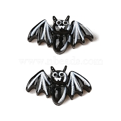 Halloween Theme Opaque Resin Cabochons, Bat, 9.5x16x6mm(CRES-M037-07D)