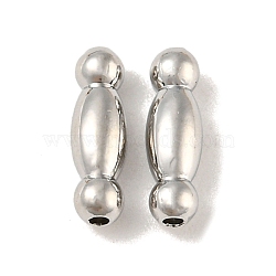 Brass Beads, dual sphere ball, Platinum, 8mm, Hole: 0.6mm(KK-R152-12P)