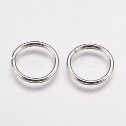 Iron Open Jump Rings, Platinum, 18x1.5mm, Inner Diameter: 15mm(X-IFIN-K036-03A-P)