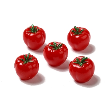 Resin Ornaments, Imitation Vegetable, for Home Office Desktop Decoration, Tomato, 16.5x17x15.5mm