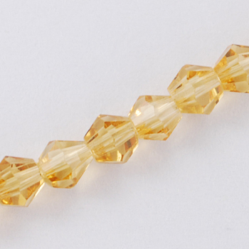 Imitation Austrian Crystal 5301 Bicone Beads, Faceted Glass Beads Strands, Sandy Brown, 2x3mm, Hole: 0.5mm, about 160~180pcs/strand, 16.54 inch~17.32 inch(42~44cm)