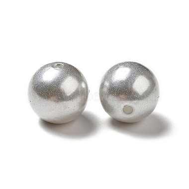 Silver Round ABS Plastic Beads