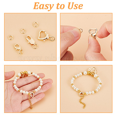 Elite 30Pcs 3 Styles Alloy Lobster Claw Clasps(FIND-PH0010-86)-4