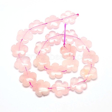 Natural Rose Quartz Flower Beads Strands(G-L241A-05)-2