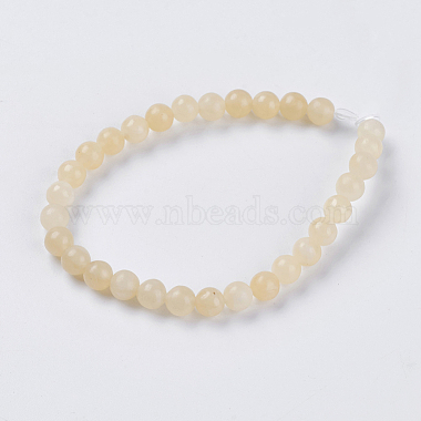 Natural Topaz Jade Beads Strands(G-G515-6mm-03A)-2