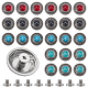 WADORN 24 Sets 4 Colors Zinc Alloy Buttons(BUTT-WR0001-04B)-1